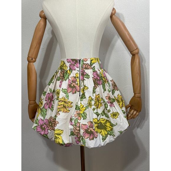 AFRM Freya Floral Bubble Mini Skirt 27 Coquette Ballet Soft Girl Spring Easter - Picture 5 of 12